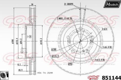 Maxtech 851144.0060 - Kočioni disk www.molydon.hr