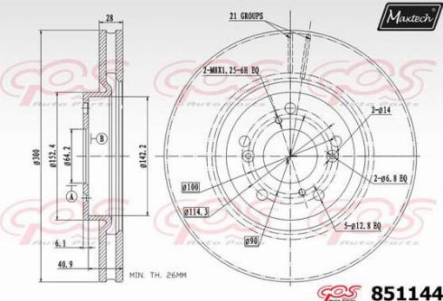 Maxtech 851144.0000 - Kočioni disk www.molydon.hr