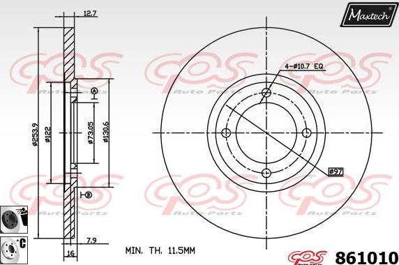 Maxtech 851144 - Kočioni disk www.molydon.hr