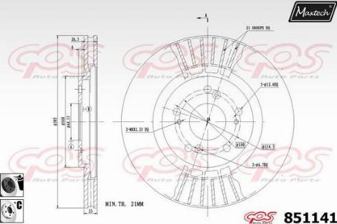 Maxtech 851141.6060 - Kočioni disk www.molydon.hr