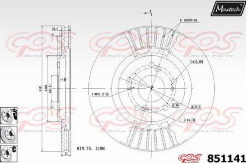 Maxtech 851141.6880 - Kočioni disk www.molydon.hr