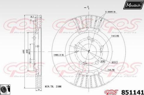 Maxtech 851141.0060 - Kočioni disk www.molydon.hr