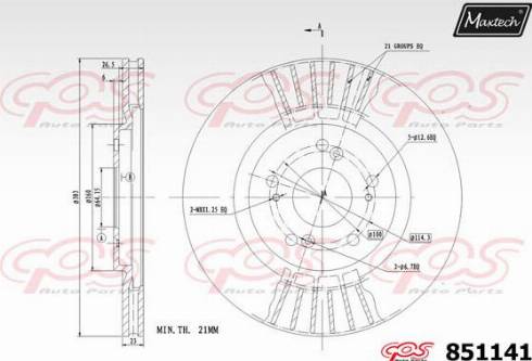 Maxtech 851141.0000 - Kočioni disk www.molydon.hr