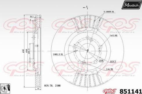 Maxtech 851141.0080 - Kočioni disk www.molydon.hr