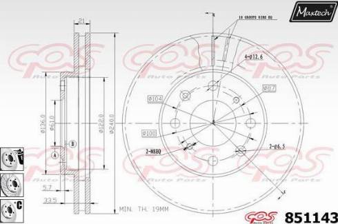 Maxtech 851143.6880 - Kočioni disk www.molydon.hr