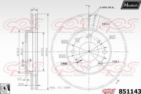 Maxtech 851143.0080 - Kočioni disk www.molydon.hr