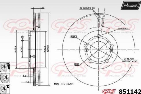 Maxtech 851142.6880 - Kočioni disk www.molydon.hr