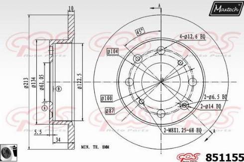 Maxtech 851155.0060 - Kočioni disk www.molydon.hr