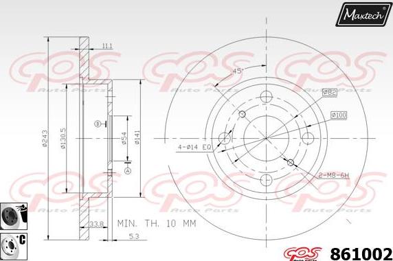 Maxtech 851155 - Kočioni disk www.molydon.hr