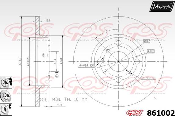 Maxtech 865210 - Kočioni disk www.molydon.hr