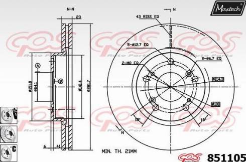 Maxtech 851105.6880 - Kočioni disk www.molydon.hr