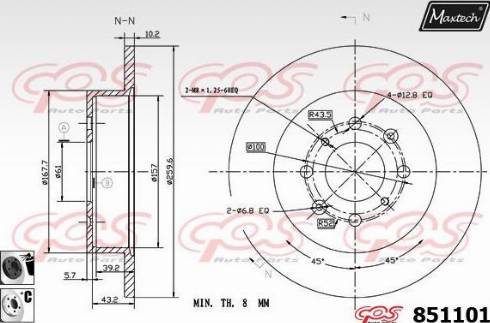 Maxtech 851101.6060 - Kočioni disk www.molydon.hr