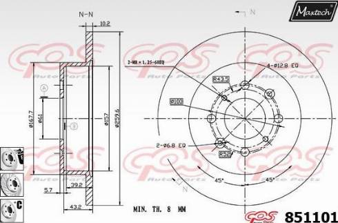 Maxtech 851101.6980 - Kočioni disk www.molydon.hr