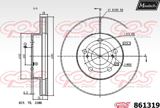 Maxtech 851101 - Kočioni disk www.molydon.hr