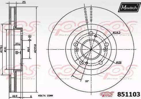 Maxtech 851103.6060 - Kočioni disk www.molydon.hr