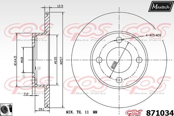 Maxtech 851103 - Kočioni disk www.molydon.hr