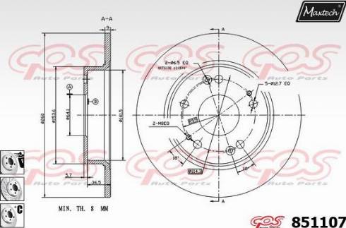 Maxtech 851107.6880 - Kočioni disk www.molydon.hr