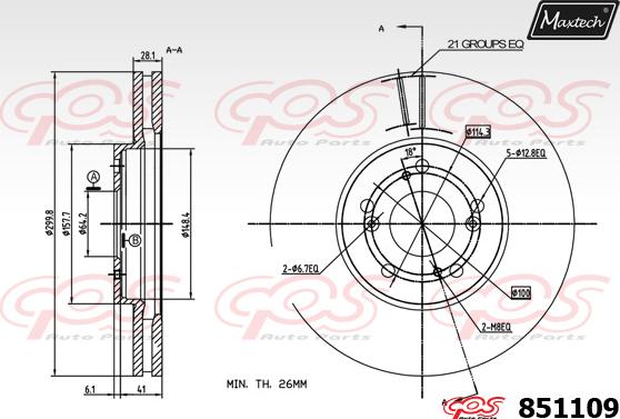 Maxtech 851119 - Kočioni disk www.molydon.hr