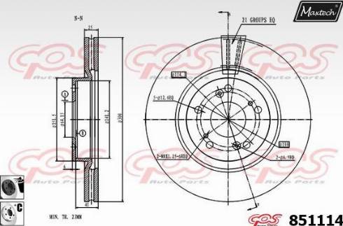 Maxtech 851114.6060 - Kočioni disk www.molydon.hr