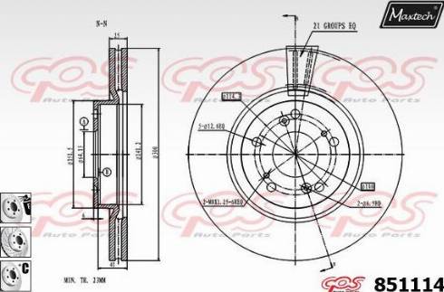 Maxtech 851114.6880 - Kočioni disk www.molydon.hr