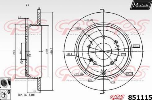 Maxtech 851115.6060 - Kočioni disk www.molydon.hr