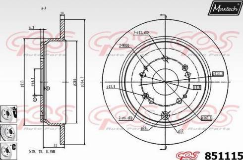 Maxtech 851115.6880 - Kočioni disk www.molydon.hr