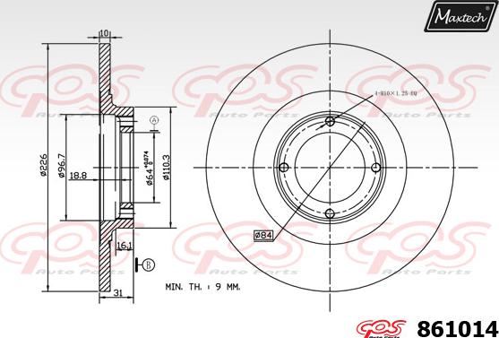 Maxtech 851110 - Kočioni disk www.molydon.hr