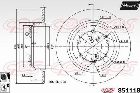 Maxtech 851118.6060 - Kočioni disk www.molydon.hr