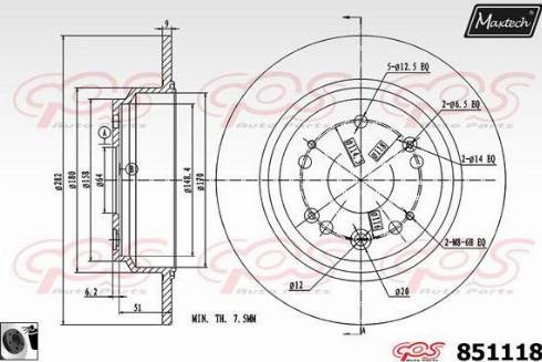 Maxtech 851118.0060 - Kočioni disk www.molydon.hr