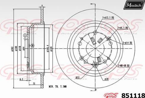 Maxtech 851118.0000 - Kočioni disk www.molydon.hr