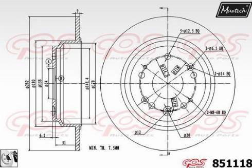 Maxtech 851118.0080 - Kočioni disk www.molydon.hr