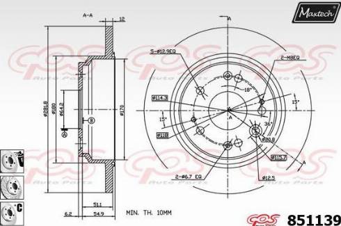 Maxtech 851139.6880 - Kočioni disk www.molydon.hr