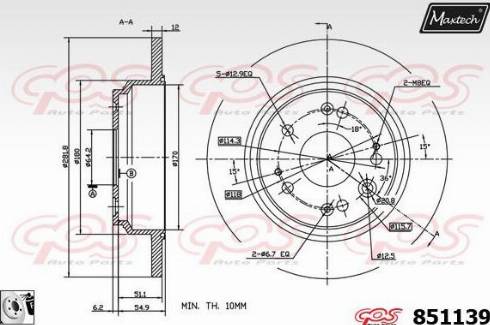 Maxtech 851139.0080 - Kočioni disk www.molydon.hr