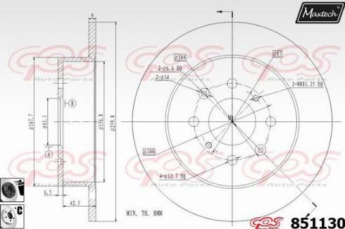 Maxtech 851130.6060 - Kočioni disk www.molydon.hr