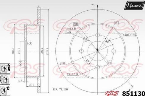 Maxtech 851130.6880 - Kočioni disk www.molydon.hr