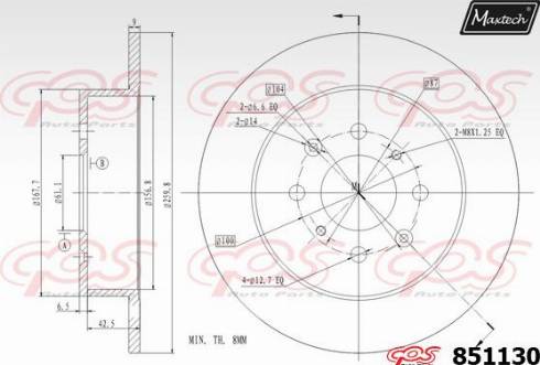 Maxtech 851130.0000 - Kočioni disk www.molydon.hr