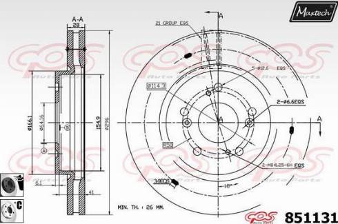 Maxtech 851131.6060 - Kočioni disk www.molydon.hr