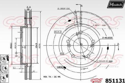 Maxtech 851131.6880 - Kočioni disk www.molydon.hr