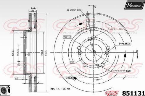 Maxtech 851131.0060 - Kočioni disk www.molydon.hr