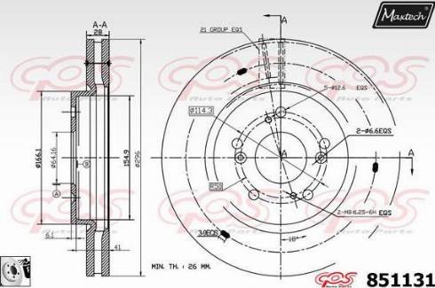 Maxtech 851131.0080 - Kočioni disk www.molydon.hr