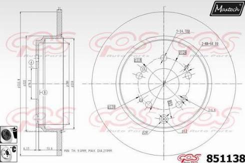 Maxtech 851138.6060 - Kočioni disk www.molydon.hr