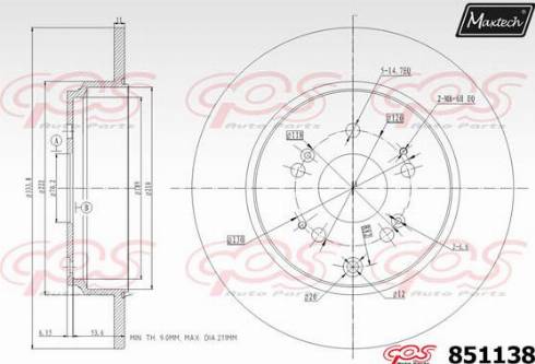 Maxtech 851138.0000 - Kočioni disk www.molydon.hr