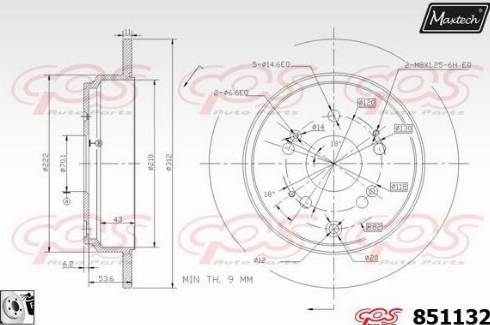 Maxtech 851132.0080 - Kočioni disk www.molydon.hr