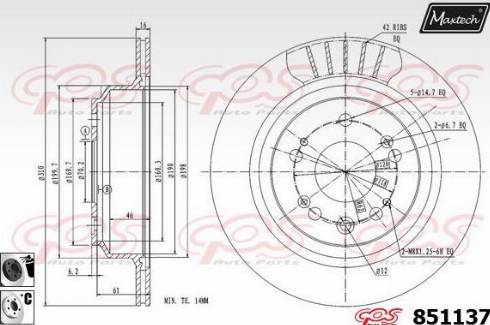 Maxtech 851137.6060 - Kočioni disk www.molydon.hr