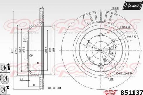 Maxtech 851137.6880 - Kočioni disk www.molydon.hr