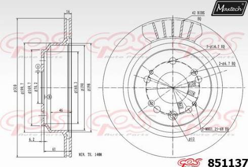 Maxtech 851137.0000 - Kočioni disk www.molydon.hr