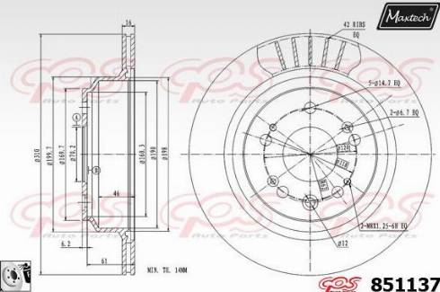 Maxtech 851137.0080 - Kočioni disk www.molydon.hr