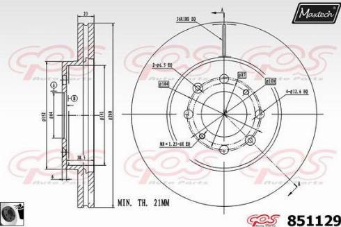 Maxtech 851129.0060 - Kočioni disk www.molydon.hr