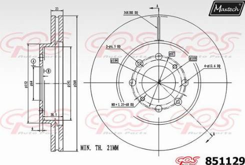 Maxtech 851129.0000 - Kočioni disk www.molydon.hr