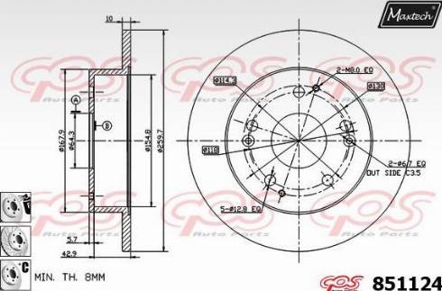 Maxtech 851124.6880 - Kočioni disk www.molydon.hr